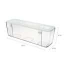 deflecto Stackable Caddy Organizer, Large, Plastic, 13.24 x 4 x 4.38, White