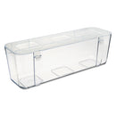 deflecto Stackable Caddy Organizer, Large, Plastic, 13.24 x 4 x 4.38, White