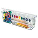 deflecto Stackable Caddy Organizer, Large, Plastic, 13.24 x 4 x 4.38, White