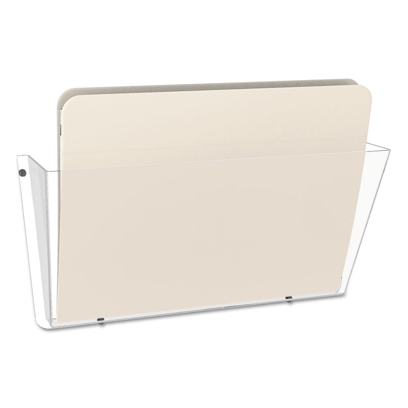 deflecto Unbreakable DocuPocket Wall File, Letter Size, 14.5" x 3" x 6.5", Clear
