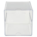 deflecto Stackable Cube Organizer, 1 Compartment, 6 x 6 x 6, Plastic, Clear