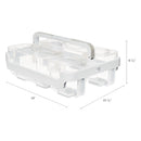 deflecto Stackable Caddy Organizer with S, M and L Containers, Plastic, 10.5 x 14 x 6.5, White Caddy/Clear Containers