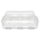 deflecto Stackable Caddy Organizer with S, M and L Containers, Plastic, 10.5 x 14 x 6.5, White Caddy/Clear Containers