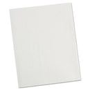 Universal Two-Pocket Portfolio, Embossed Leather Grain Paper, 11 x 8.5, White, 25/Box
