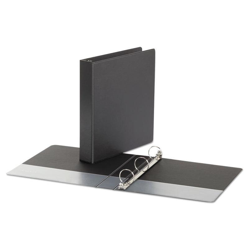 Universal Economy Non-View Round Ring Binder, 3 Rings, 1.5" Capacity, 11 x 8.5, Black