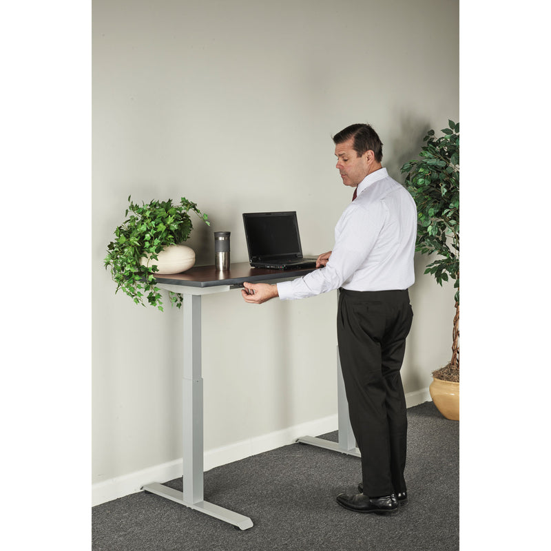 Alera 2-Stage Electric Adjustable Table Base, 48 to 72w x 24 to 36d x 27.5 to 47.2h, Gray