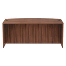 Alera Valencia Series Bow Front Desk Shell, 71" x 41.38" x 29.63", Modern Walnut