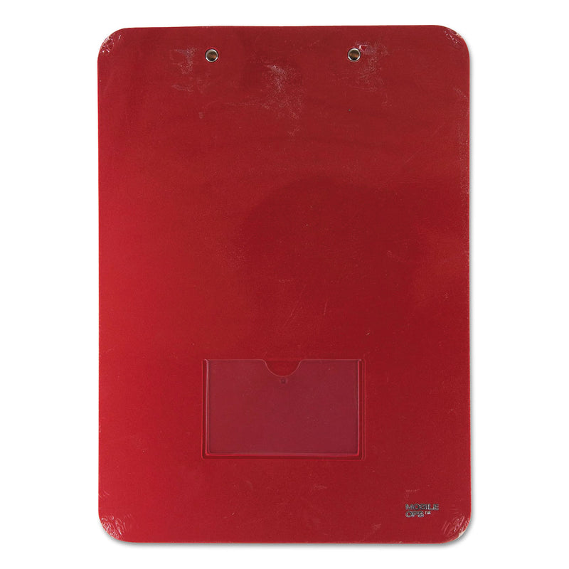 Mobile OPS Unbreakable Recycled Clipboard, 0.25" Clip Capacity, Holds 8.5 x 11 Sheets, Red