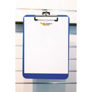 Mobile OPS Unbreakable Recycled Clipboard, 0.25" Clip Capacity, Holds 8.5 x 11 Sheets, Blue