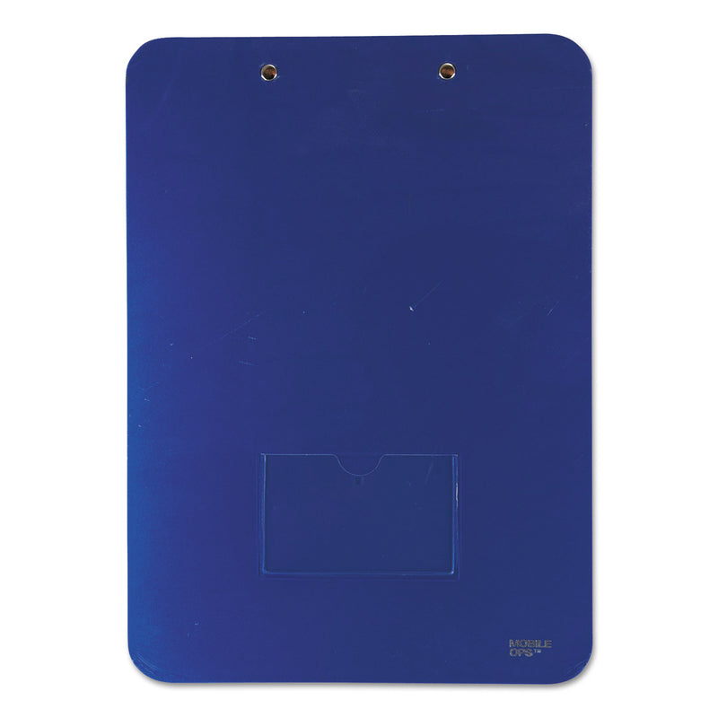 Mobile OPS Unbreakable Recycled Clipboard, 0.25" Clip Capacity, Holds 8.5 x 11 Sheets, Blue