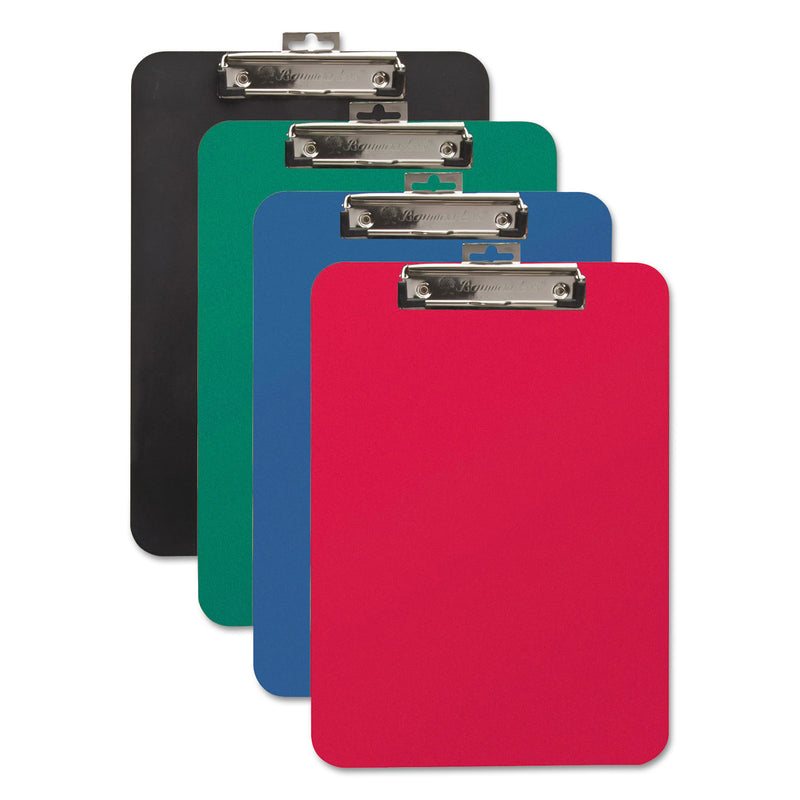 Mobile OPS Unbreakable Recycled Clipboard, 0.5" Clip Capacity, Holds 8.5 x 11 Sheets, Black