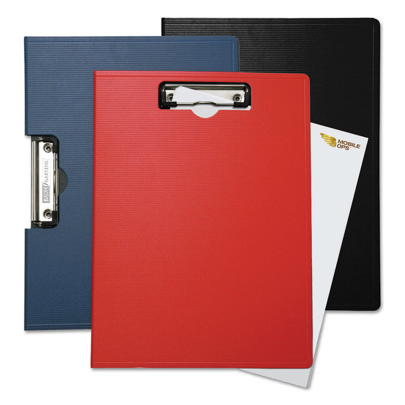 Mobile OPS Portfolio Clipboard with Low-Profile Clip, Portrait Orientation, 0.5" Clip Capacity, Holds 8.5 x 11 Sheets, Red
