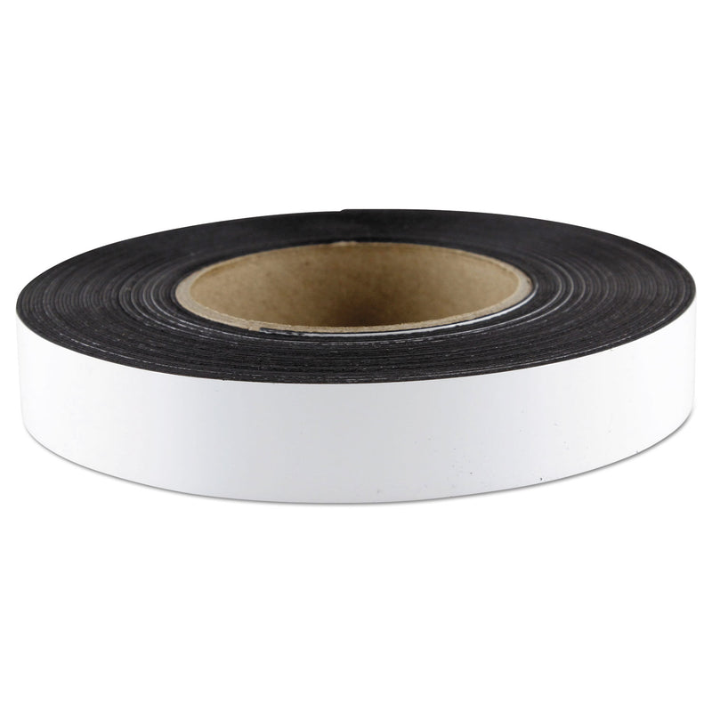 ZEUS Dry Erase Magnetic Label Tape, 1" x 50 ft, White