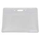 SICURIX Badge Holder, Horizontal, 2.13 x 3.38, Clear, 12/Pack