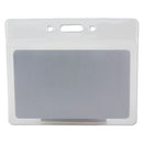 SICURIX Badge Holder, Horizontal, 2.13 x 3.38, Clear, 12/Pack