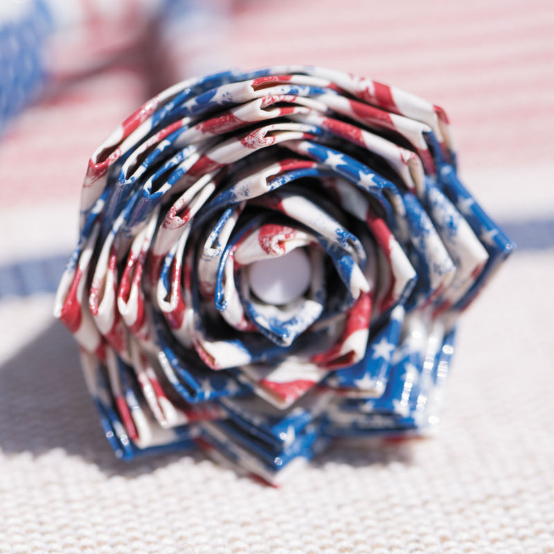 Duck Colored Duct Tape, 3" Core, 1.88" x 10 yds, Red/White/Blue US Flag