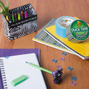 Duck Colored Duct Tape, 3" Core, 1.88" x 10 yds, Black/White Zebra