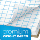 TOPS Quadrille Pads, Quadrille Rule (8 sq/in), 50 White 8.5 x 11 Sheets