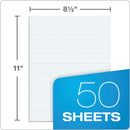 TOPS Cross Section Pads, Cross-Section Quadrille Rule (10 sq/in, 1 sq/in), 50 White 8.5 x 11 Sheets