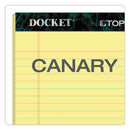 TOPS Docket Ruled Perforated Pads, Narrow Rule, 50 Canary-Yellow 5 x 8 Sheets, 12/Pack