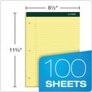 TOPS Double Docket Ruled Pads, Wide/Legal Rule, 100 Canary-Yellow 8.5 x 11.75 Sheets, 6/Pack