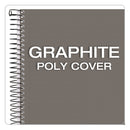 TOPS Color Notebooks, 1 Subject, Narrow Rule, Graphite Cover, 8.5 x 5.5, 100 White Sheets