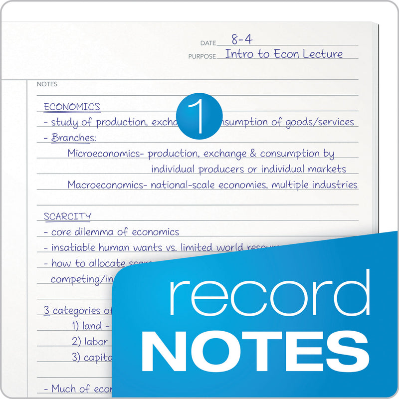 TOPS FocusNotes Legal Pad, Meeting-Minutes/Notes Format, 50 White 8.5 x 11.75 Sheets