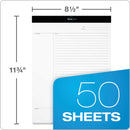 TOPS FocusNotes Legal Pad, Meeting-Minutes/Notes Format, 50 White 8.5 x 11.75 Sheets