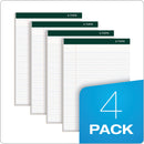 TOPS Double Docket Ruled Pads, Narrow Rule, 100 White 8.5 x 11.75 Sheets, 4/Pack