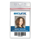 SICURIX Sealable Cardholder, Vertical, 2.62 x 3.75, Clear, 50/Pack