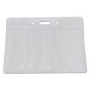 SICURIX Sicurix Vinyl Badge Holder, 4 x 3, Clear, 50/Pack