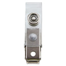 SICURIX ID Strap Clips, 0.38" x 2.75", Clear, 25/Pack