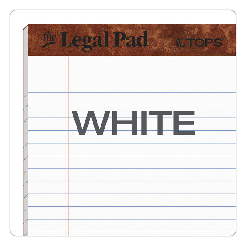TOPS "The Legal Pad" Ruled Perforated Pads, Wide/Legal Rule, 50 White 8.5 x 14 Sheets, Dozen