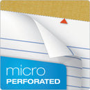 TOPS "The Legal Pad" Plus Ruled Perforated Pads with 40 pt. Back, Wide/Legal Rule, 50 White 8.5 x 11.75 Sheets, Dozen