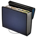 Pendaflex Spiral Poly Expanding File, 4" Expansion, 13 Sections, Cord/Hook Closure, 1/6-Cut Tabs, Letter Size, Navy Blue