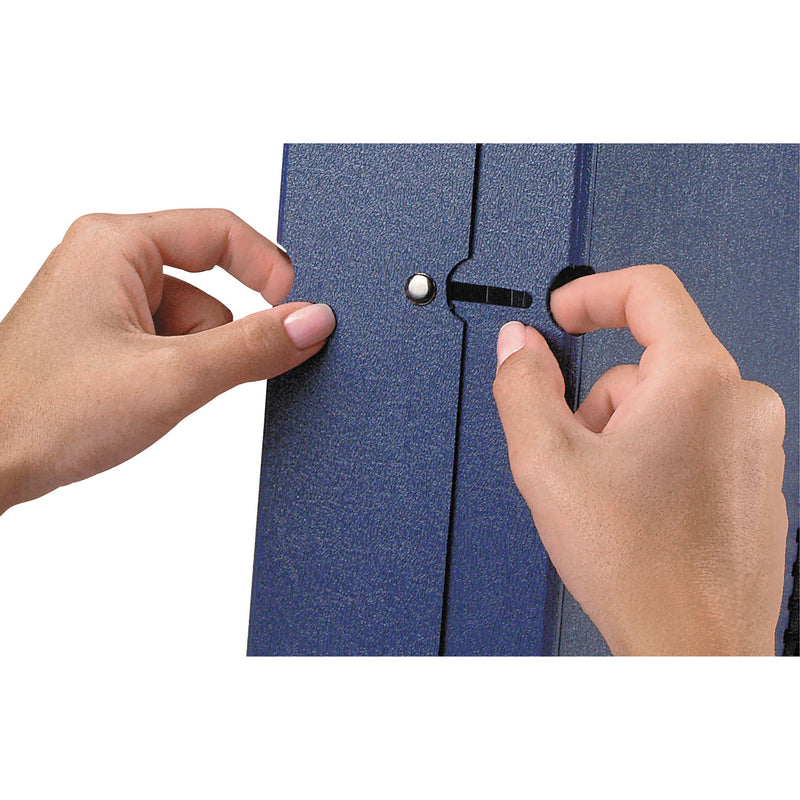 Pendaflex Spiral Poly Expanding File, 4" Expansion, 13 Sections, Cord/Hook Closure, 1/6-Cut Tabs, Letter Size, Navy Blue