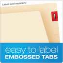 Pendaflex Manila Laminated End Tab Fastener Folders, 2 Fasteners, Letter Size, 11-pt Manila Exterior, 50/Box