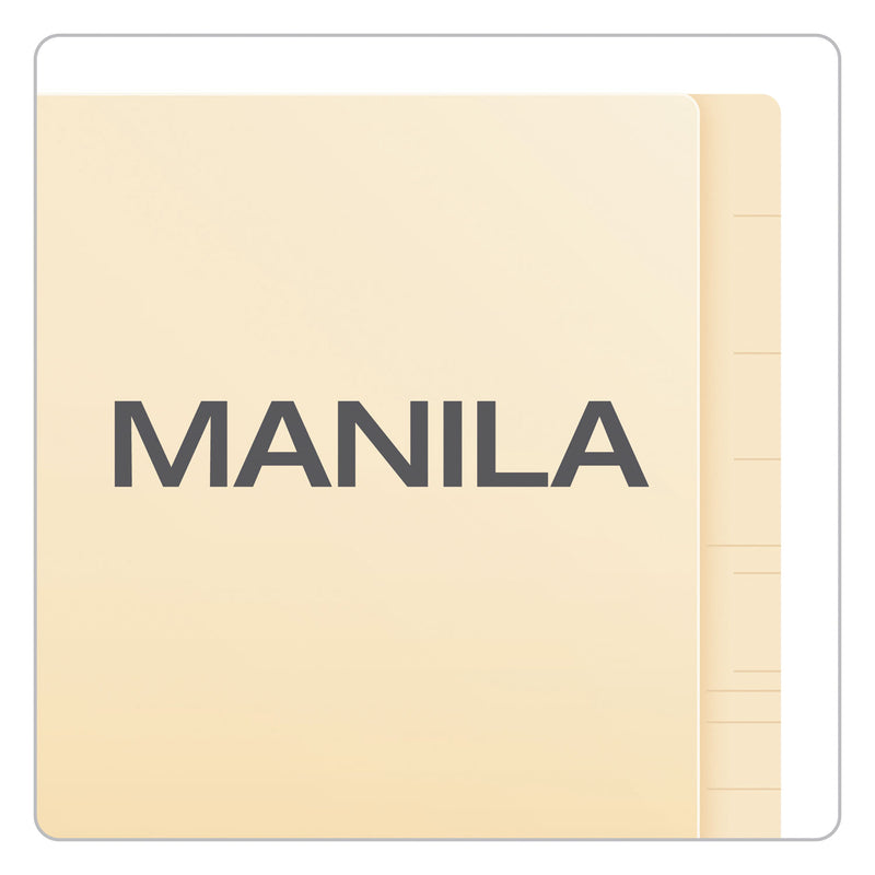 Pendaflex Manila Laminated Spine Shelf File Folders, Straight Tabs, Letter Size, Manila, 100/Box