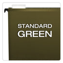 Pendaflex SureHook Hanging Folders, Legal Size, 1/5-Cut Tabs, Standard Green, 20/Box