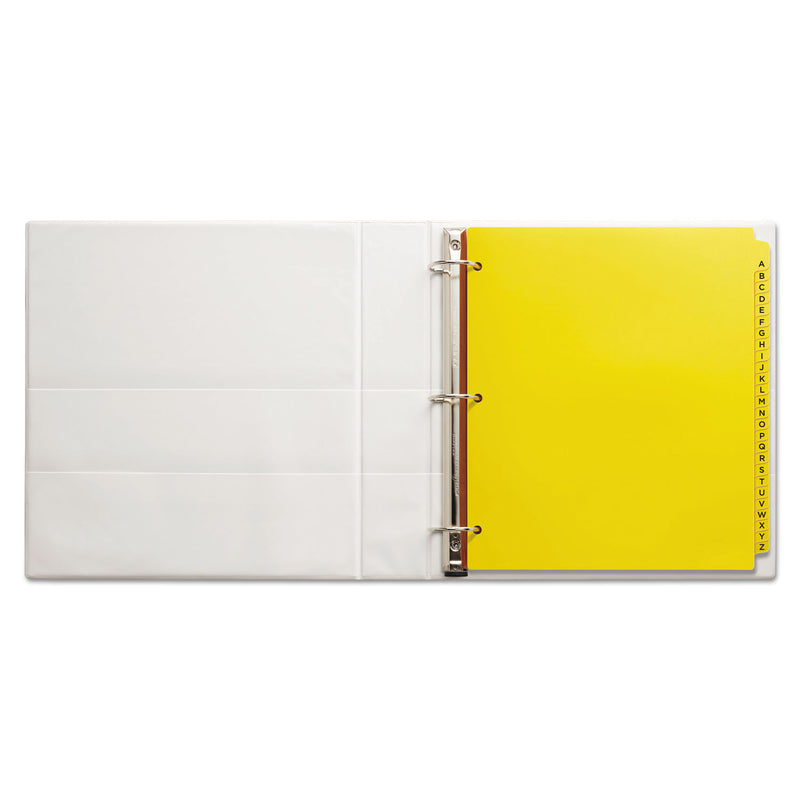Avery Heavy-Duty Preprinted Plastic Tab Dividers, 26-Tab, A to Z, 11 x 9, Yellow, 1 Set