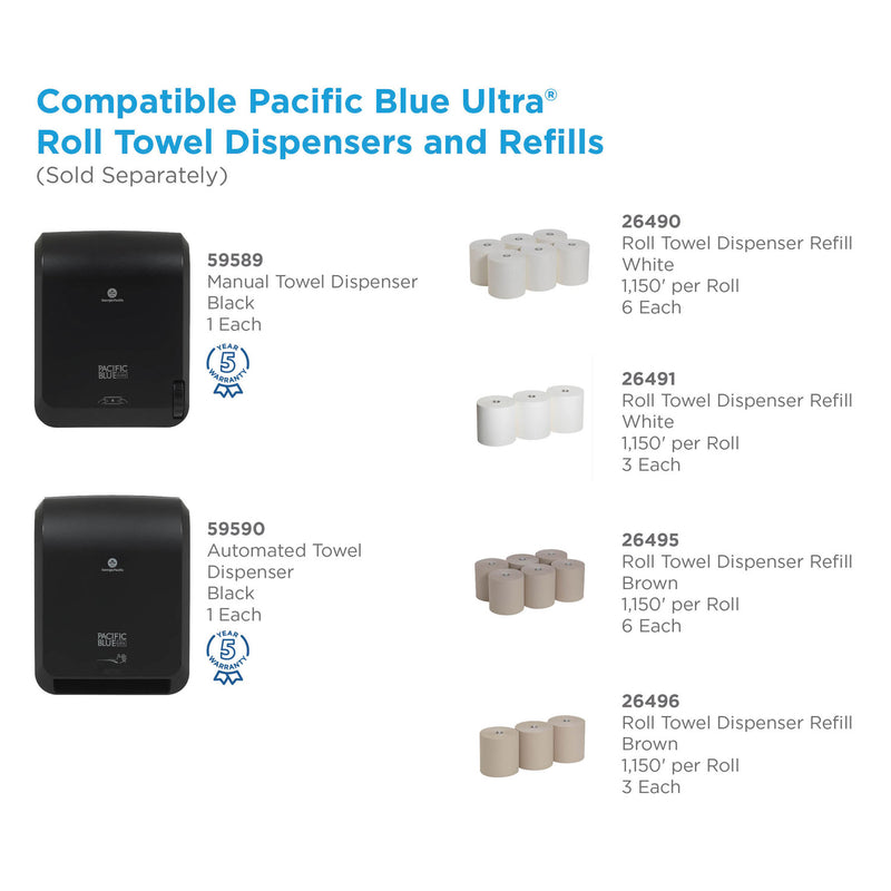 Georgia Pacific Pacific Blue Ultra Paper Towel Dispenser, Mechanical, 12.9 x 9 x 16.8, Black