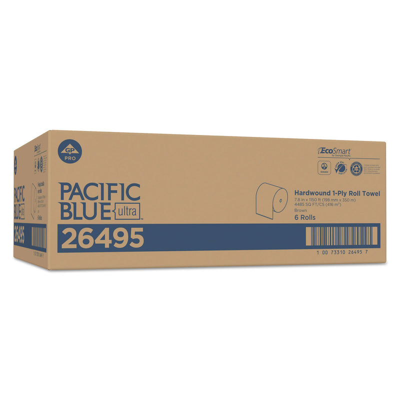 Georgia Pacific Pacific Blue Ultra Paper Towels, 7.87" x 1,150 ft, Natural, 6 Rolls/Carton
