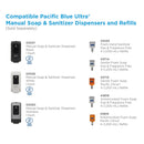 Georgia Pacific Pacific Blue Ultra Soap/Sanitizer Dispenser 1,200 mL Refill, 5.6 x 4.4 x 11.5, Black