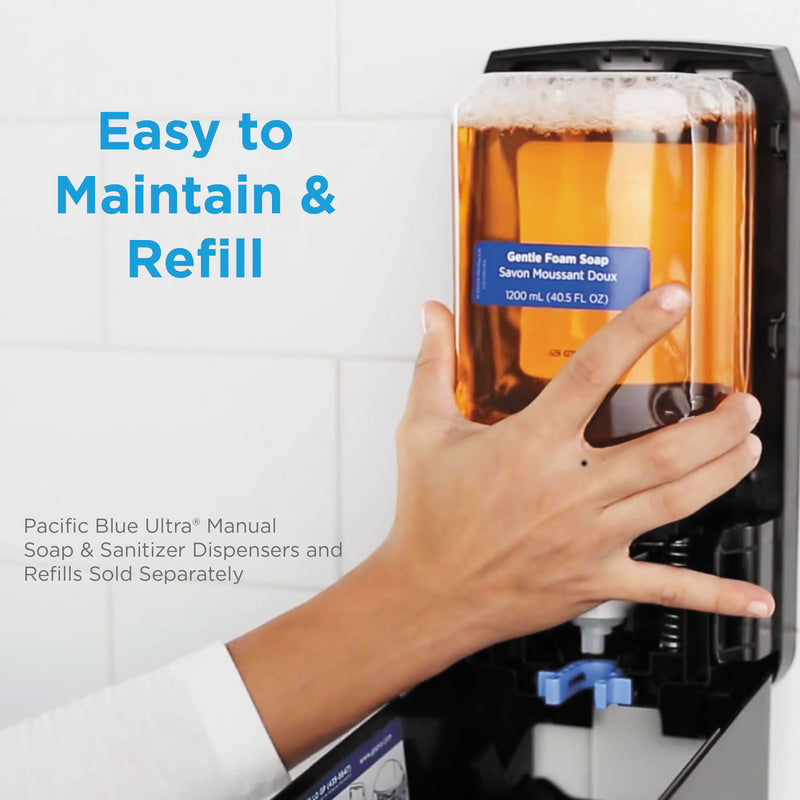 Georgia Pacific Pacific Blue Ultra Foam Soap Manual Dispenser Refill, Antimicrobial, Pacific Citrus, 1,200 mL, 4/Carton