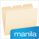 Pendaflex Ready-Tab Reinforced File Folders, 1/3-Cut Tabs: Assorted, Letter Size, Manila, 50/Pack
