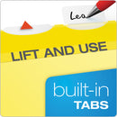 Pendaflex Ready-Tab Colored Reinforced Hanging Folders, Letter Size, 1/5-Cut Tabs, Yellow, 25/Box