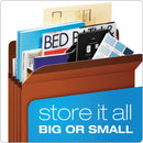 Pendaflex Premium Reinforced Expanding File Pockets, 3.5" Expansion, Letter Size, Red Fiber, 10/Box