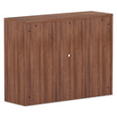 Alera Valencia Series Hutch with Doors, 3 Compartments, 47.13w x 15d x 35.38h, Modern Walnut