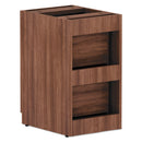 Alera Valencia Series Full Pedestal File, Left/Right, 2 Legal/Letter-Size File Drawers, Modern Walnut, 15.63" x 20.5" x 28.5"