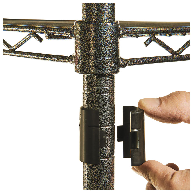 Alera Wire Shelving Starter Kit, Four-Shelf, 36w x 18d x 72h, Black Anthracite